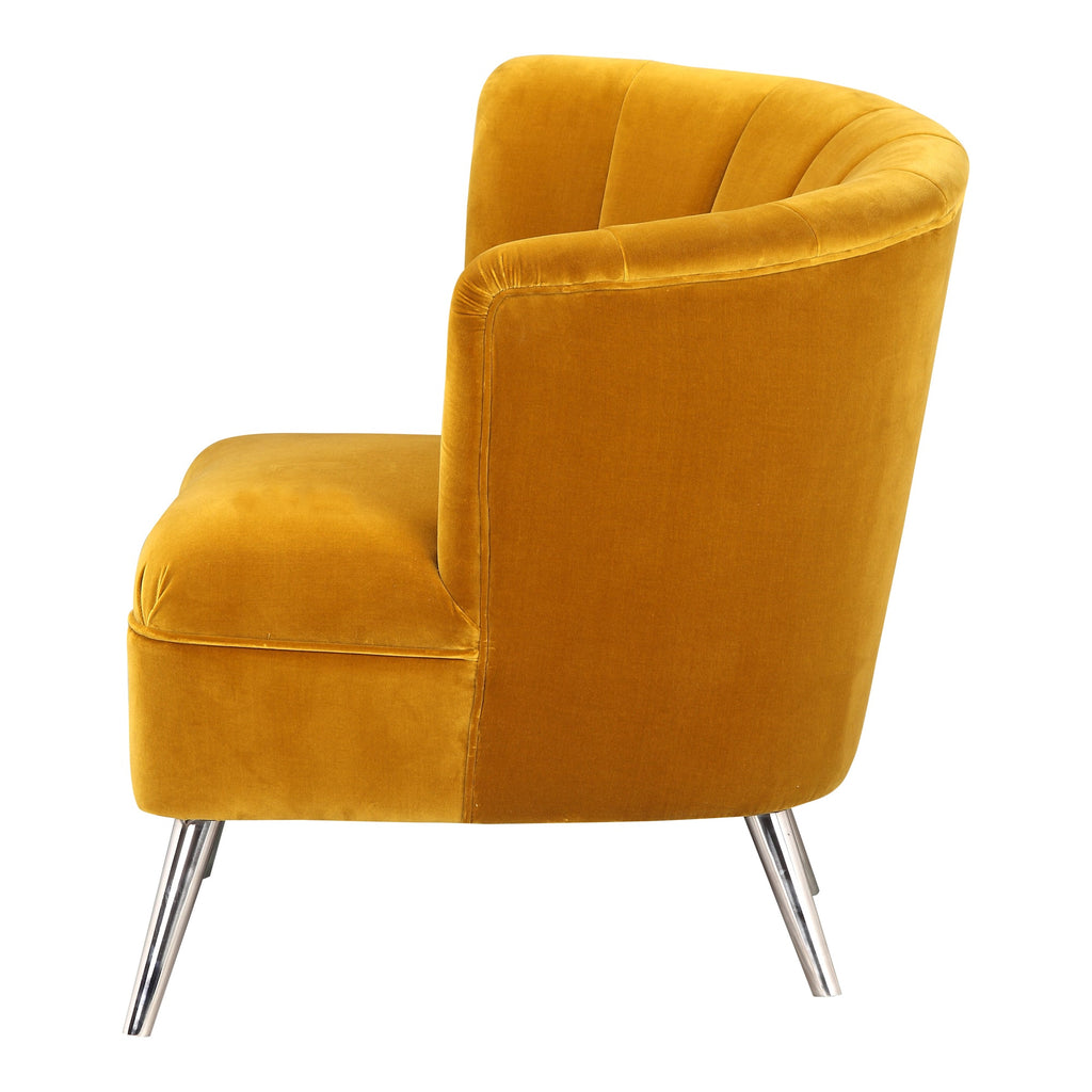 Layan Accent Chair Right, Yellow