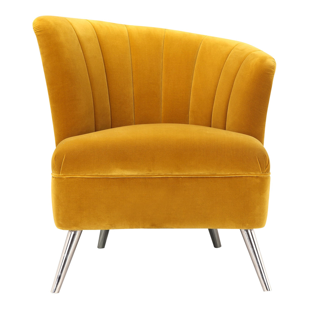 Layan Accent Chair Right, Yellow