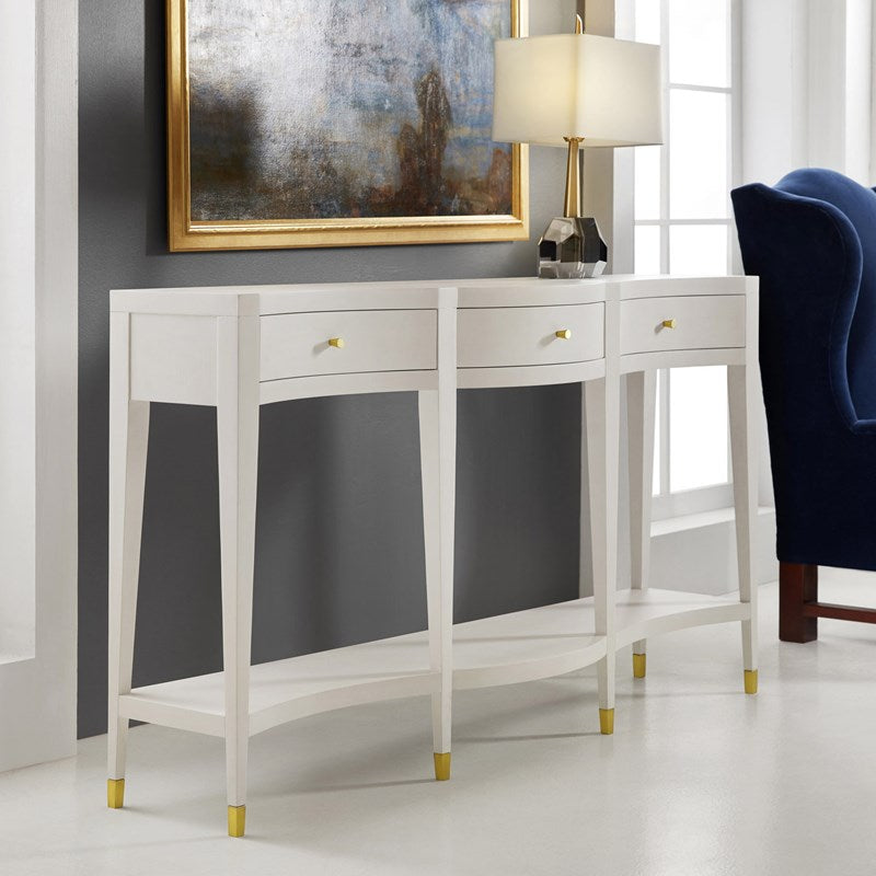 Serpentine Console - White Linen