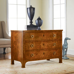 Three Drawer Walnut Commode