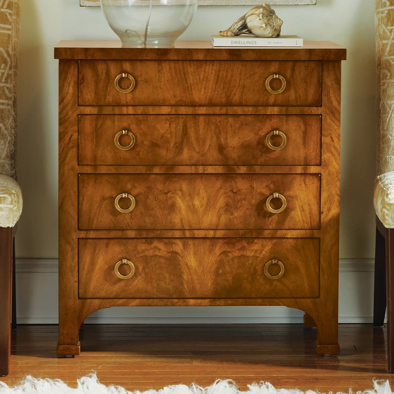 Walnut Biedermeier 4 - Drawer Chest