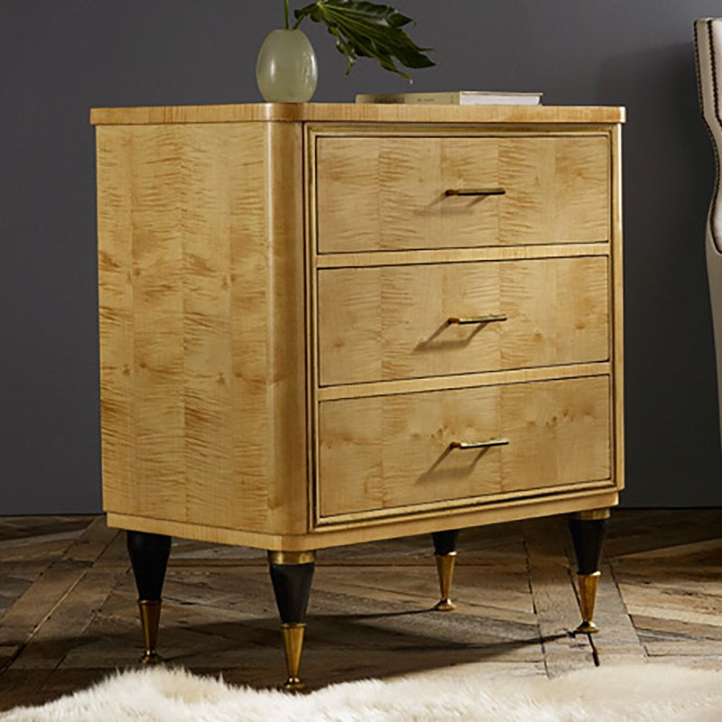 Mid Century Bedside Chest - Sycamore