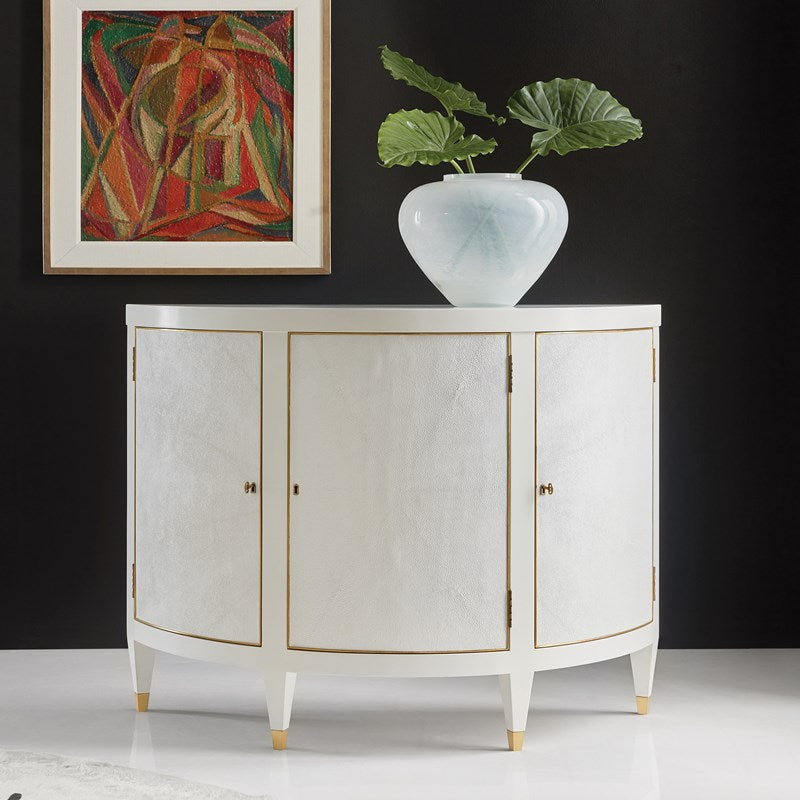 Shagreen Half Round Cabinet