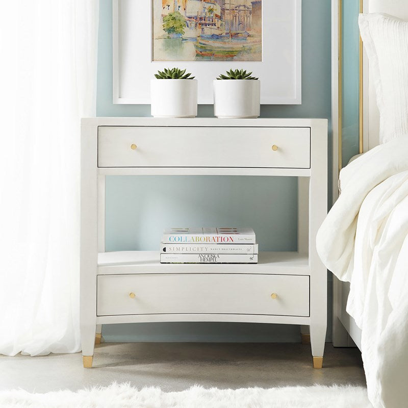 White Linen Nightstand