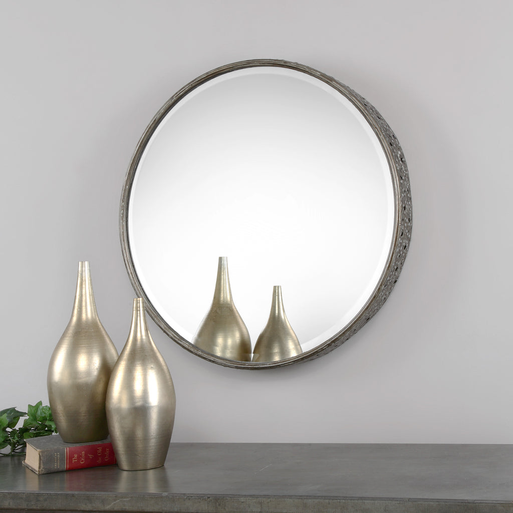 Nova Round Metal Mirror