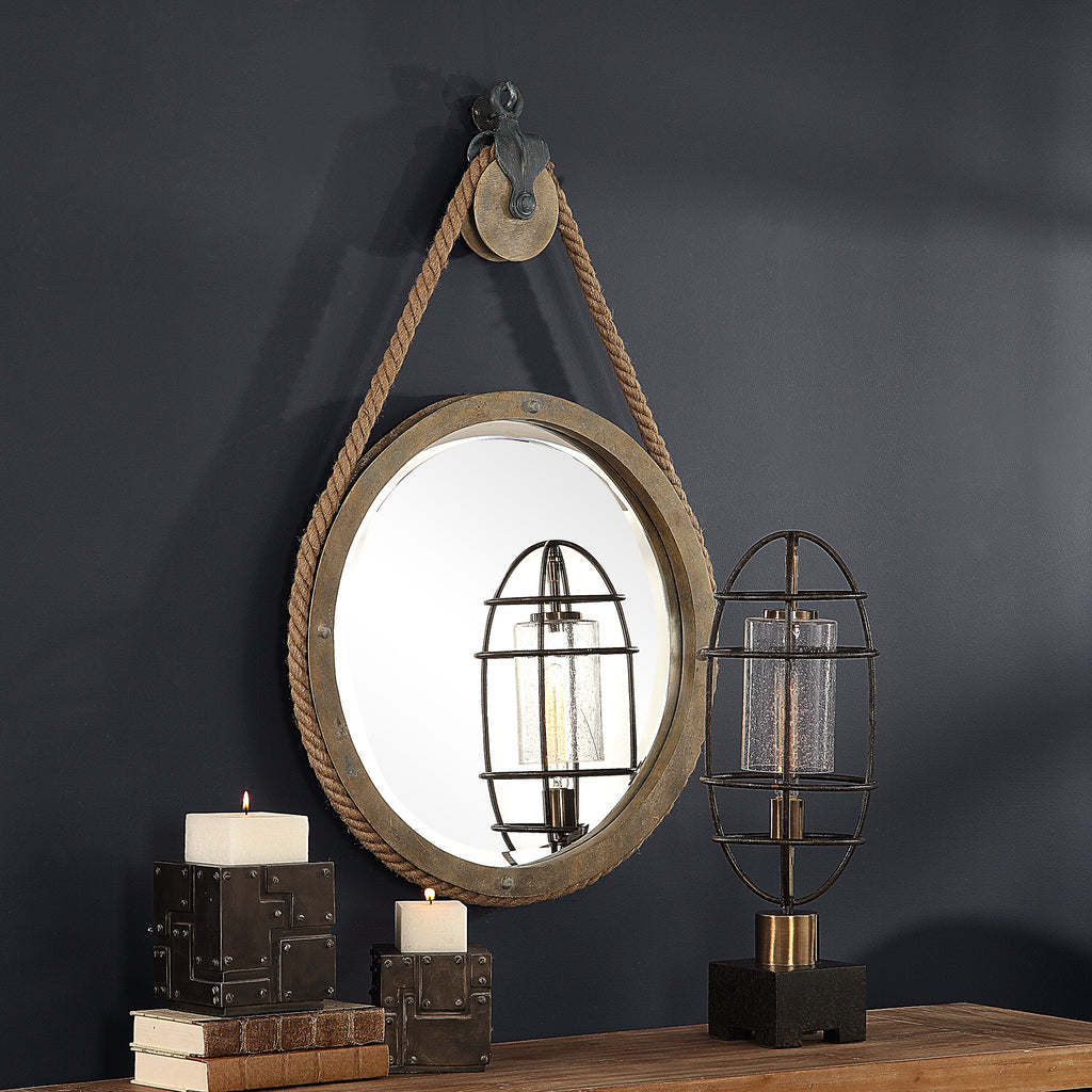 Melton Round Pulley Mirror