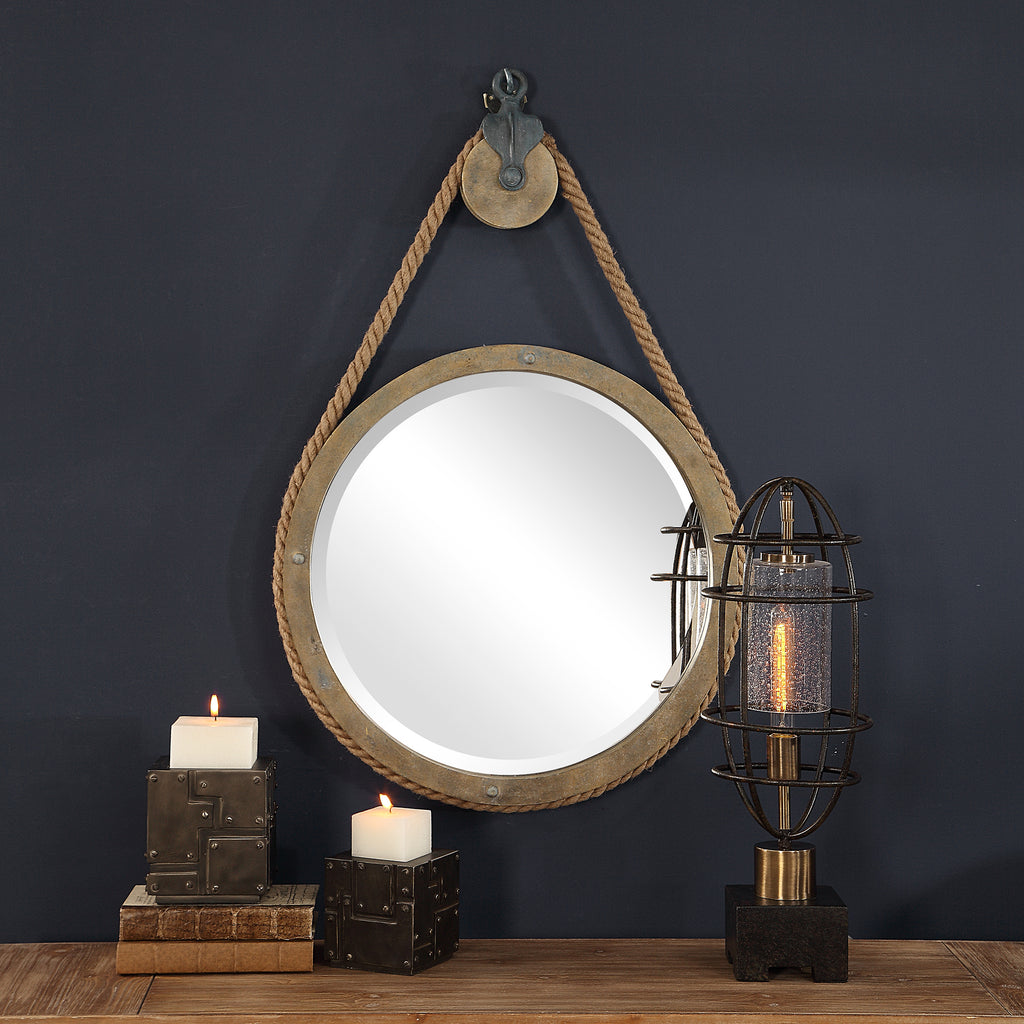 Melton Round Pulley Mirror