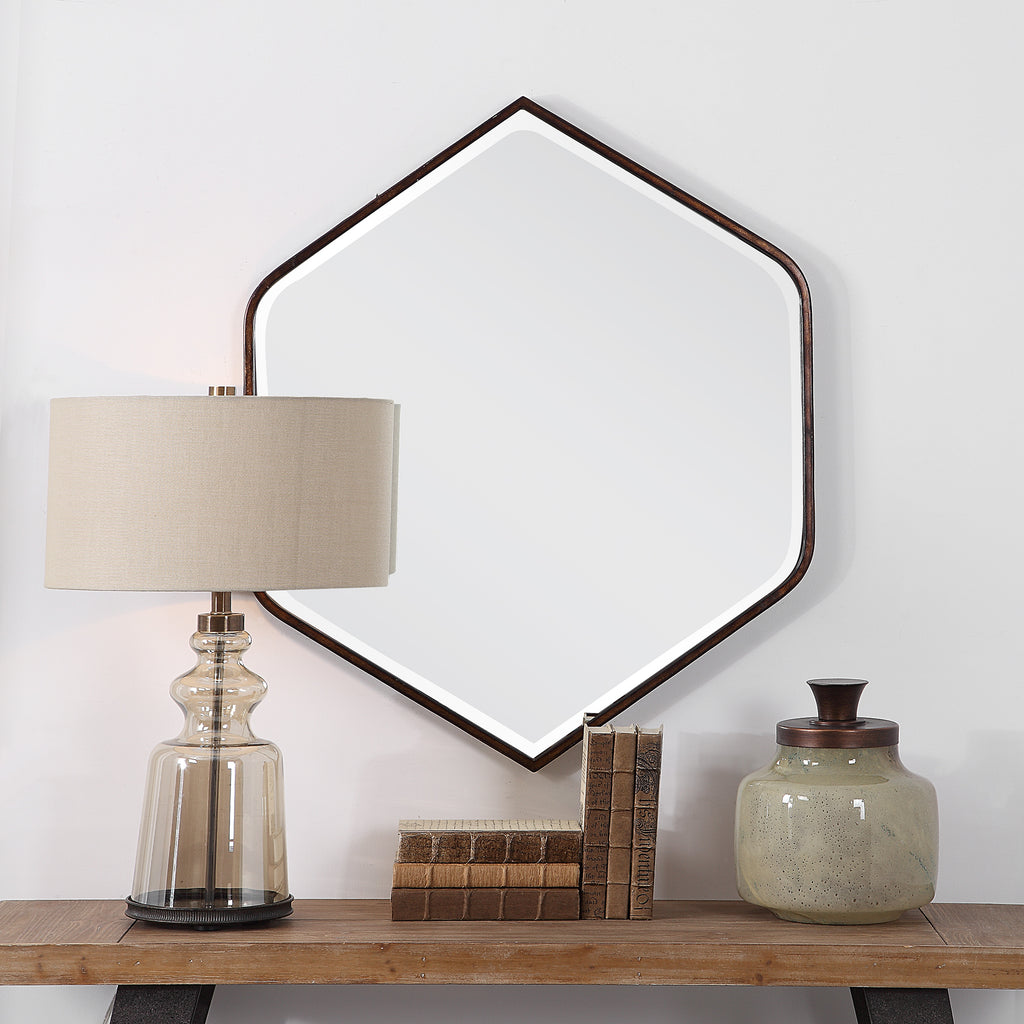 Magda Hexagon Wall Mirror