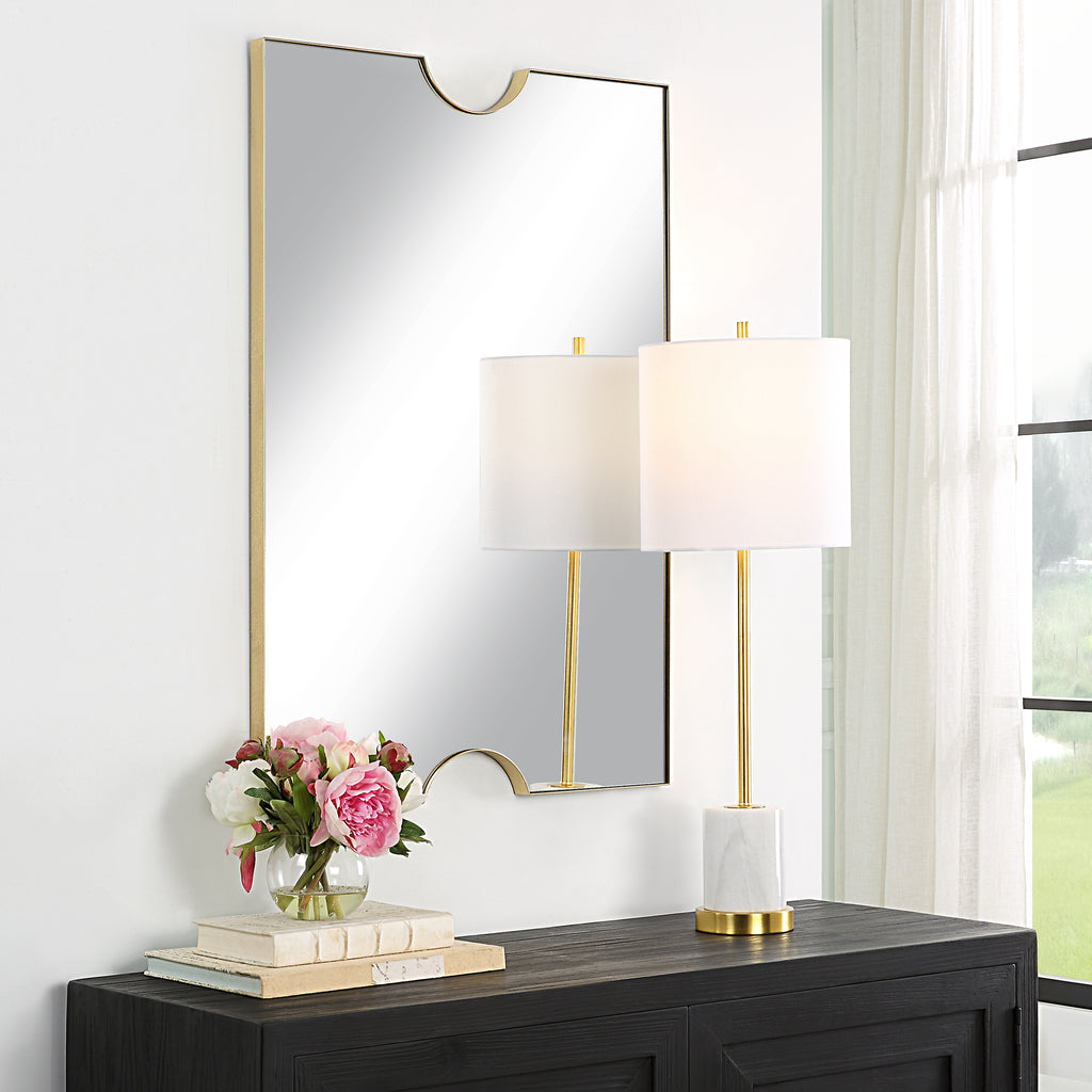 Ticket Gold Vanity Mirror