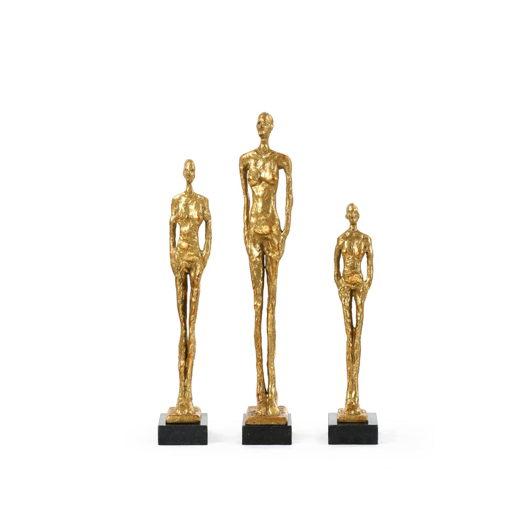 Miles Statues - Set of 3 Statues - Gold Leaf