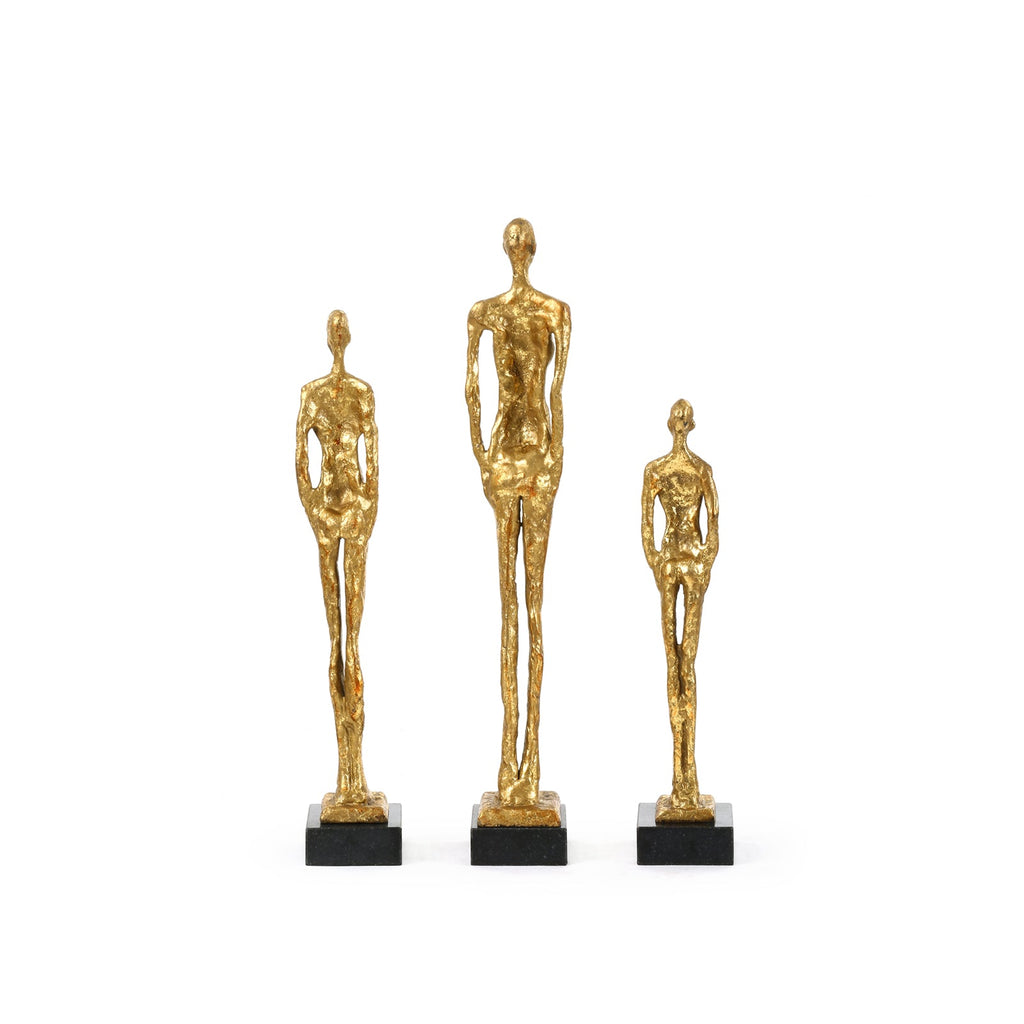 Miles Statues - Set of 3 Statues - Gold Leaf