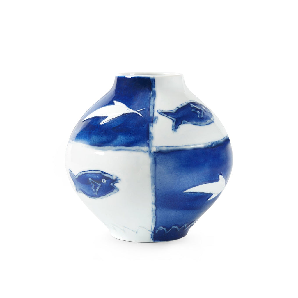 Malaga Vase - Blue and White