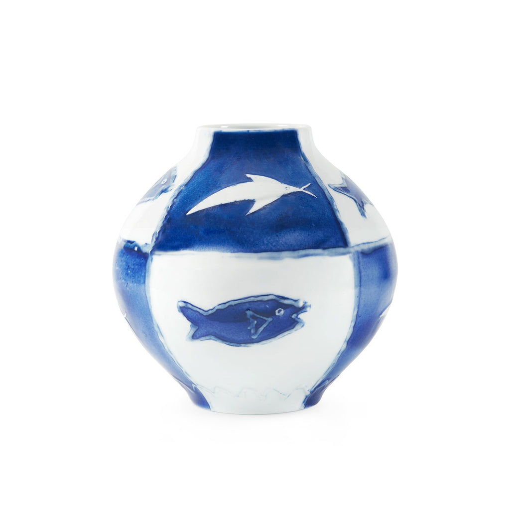 Malaga Vase - Blue and White