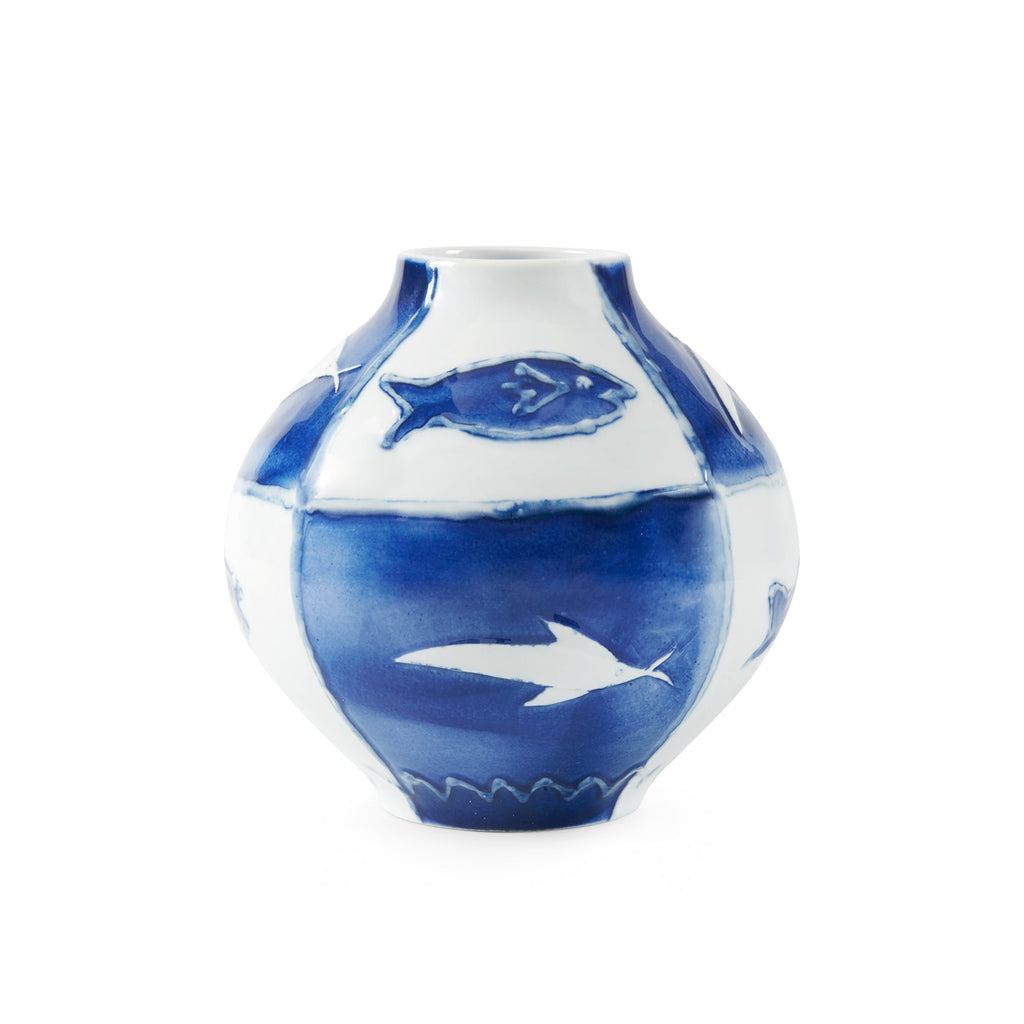 Malaga Vase - Blue and White