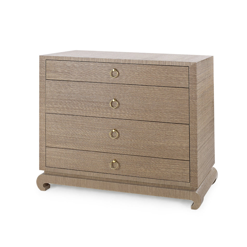 Ming Large 4-Drawer - Flax Brown