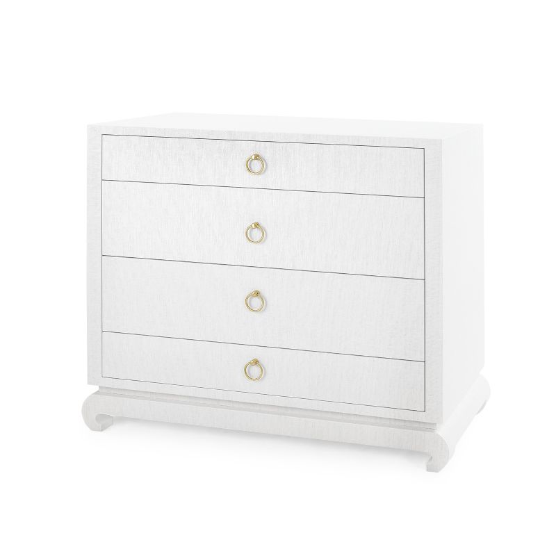 Ming Large 4-Drawer - Chiffon White