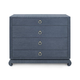 Ming Large 4-Drawer - Navy Blue