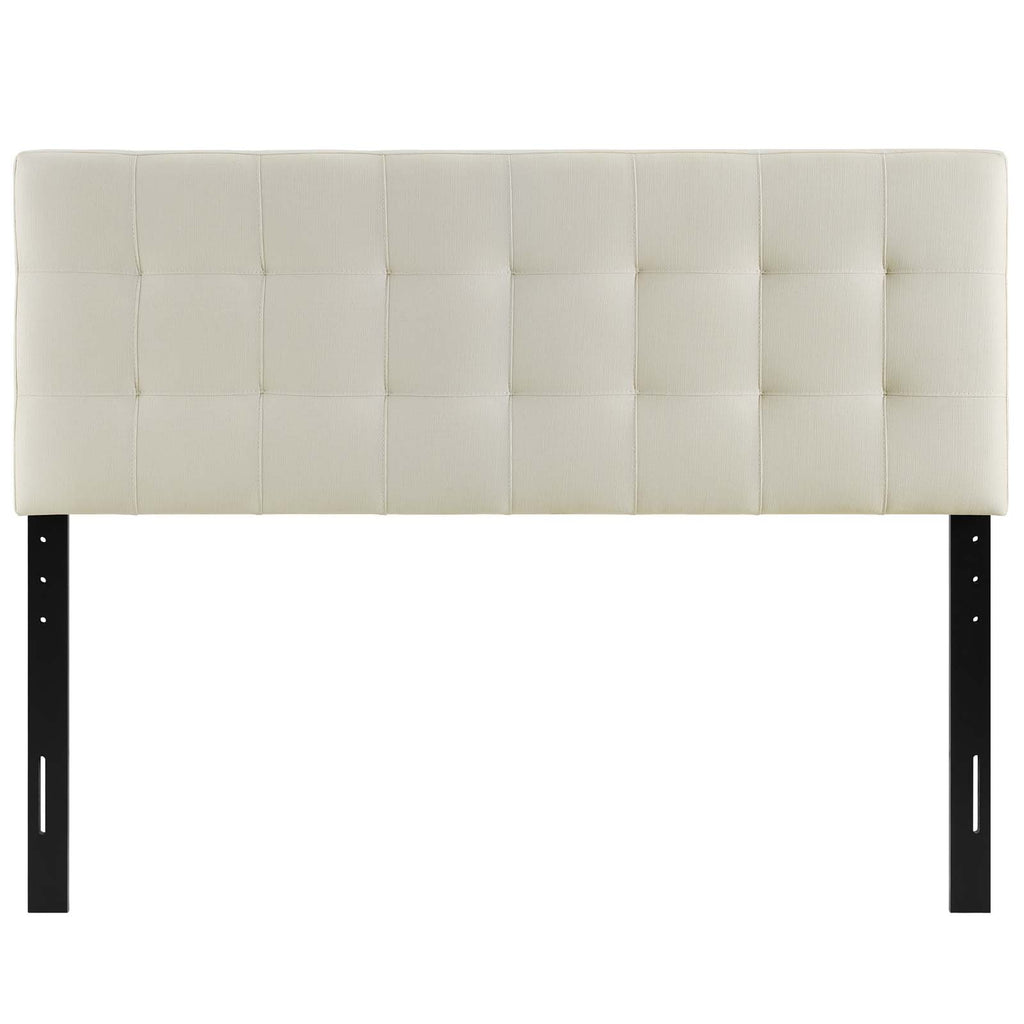 Lily Queen Upholstered Fabric Headboard in Ivory