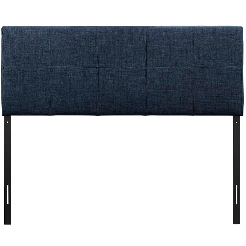 Oliver Queen Upholstered Fabric Headboard in Navy