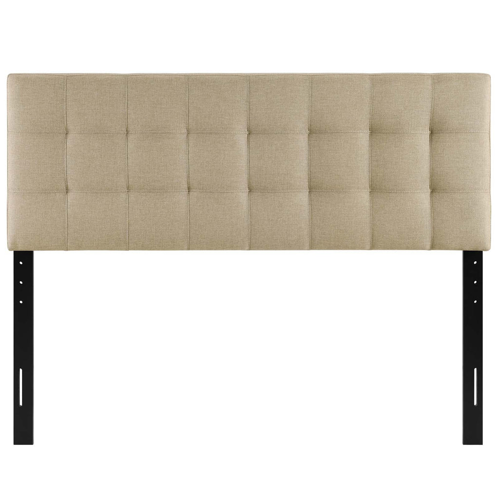 Lily King Upholstered Fabric Headboard in Beige