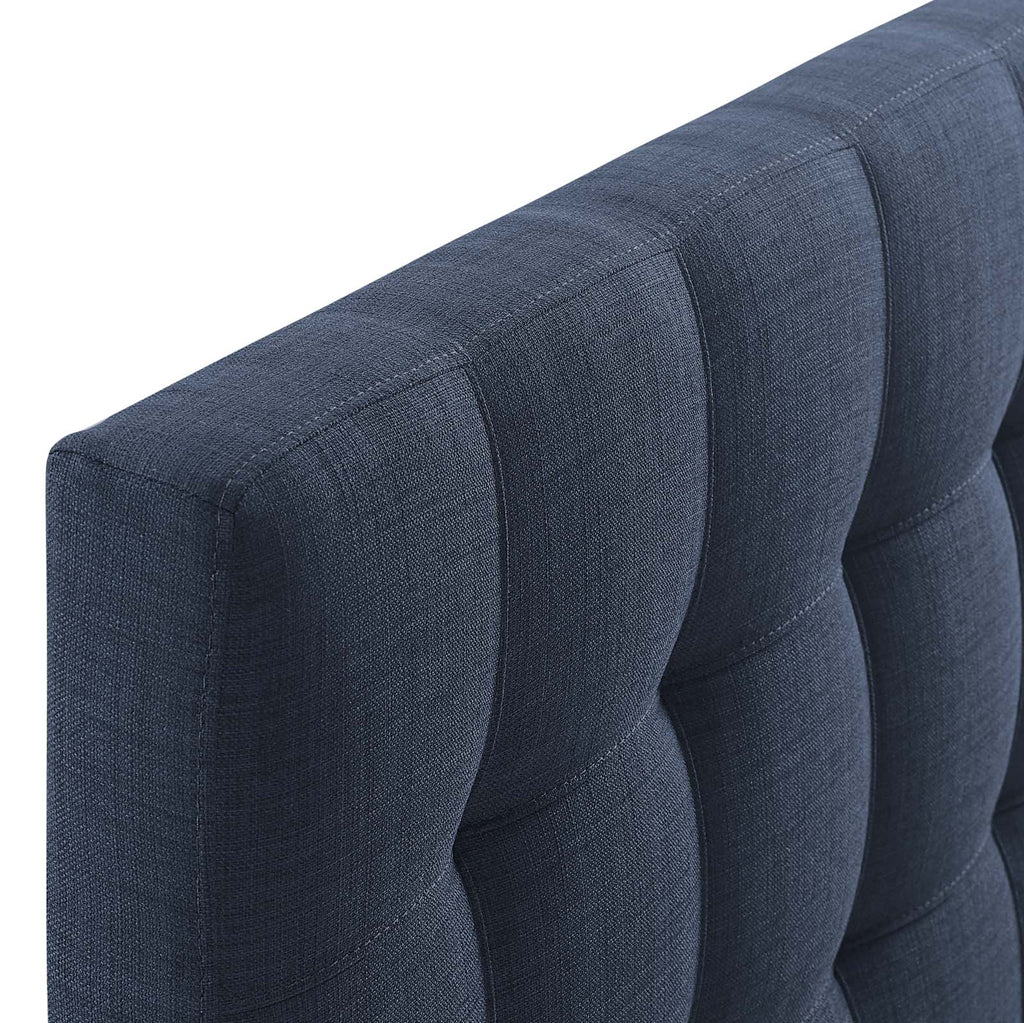 Lily King Upholstered Fabric Headboard in Navy