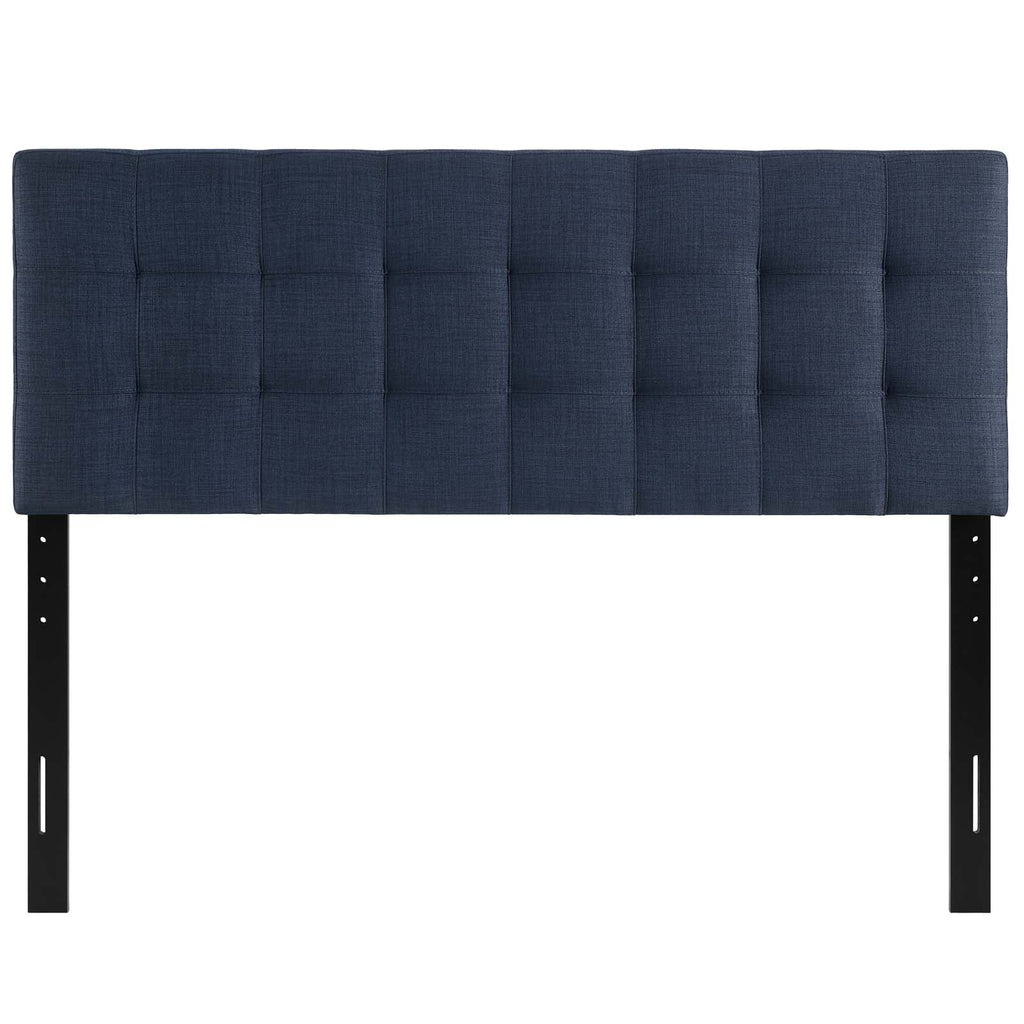 Lily King Upholstered Fabric Headboard in Navy