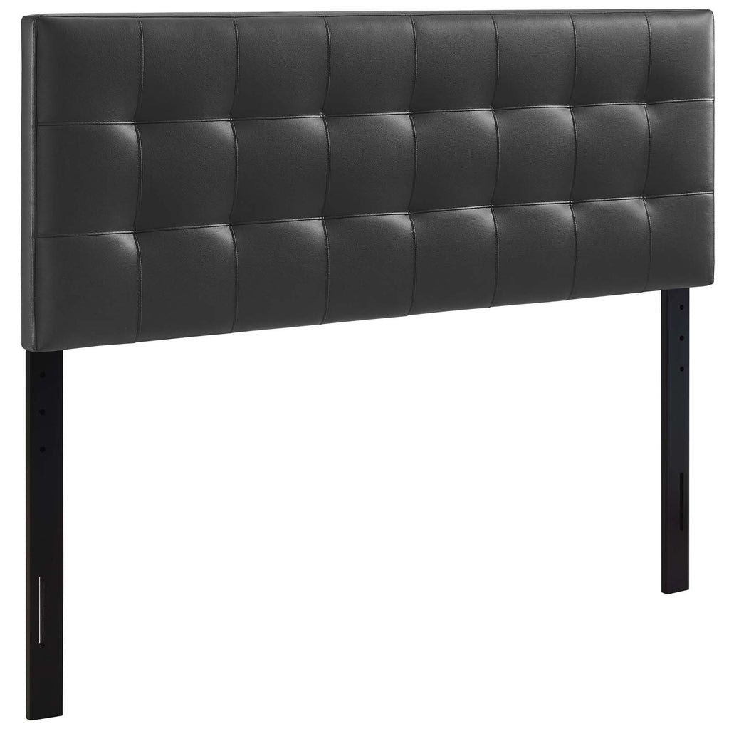 Lily King Upholstered Vinyl Headboard in Black