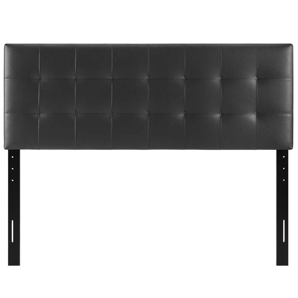 Lily King Upholstered Vinyl Headboard in Black