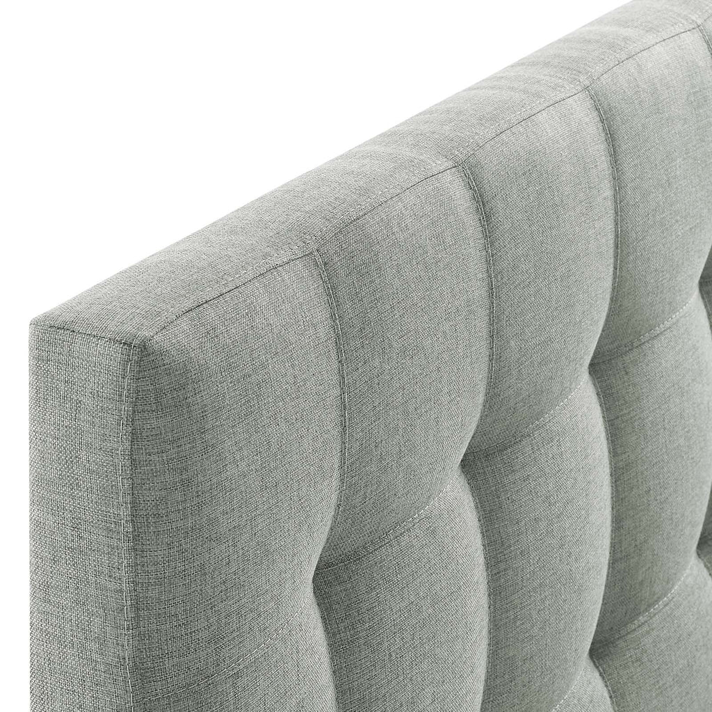 Lily Full Upholstered Fabric Headboard in Gray