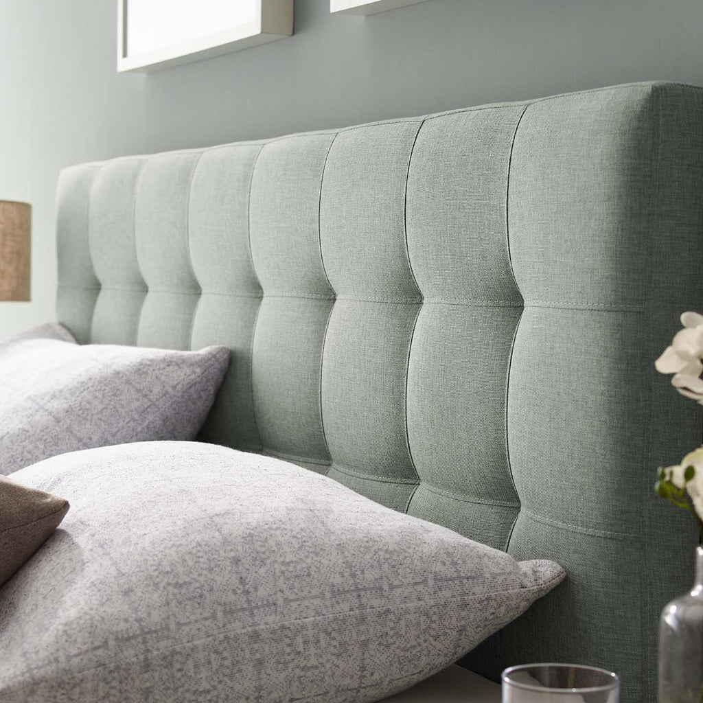 Lily Full Upholstered Fabric Headboard in Gray
