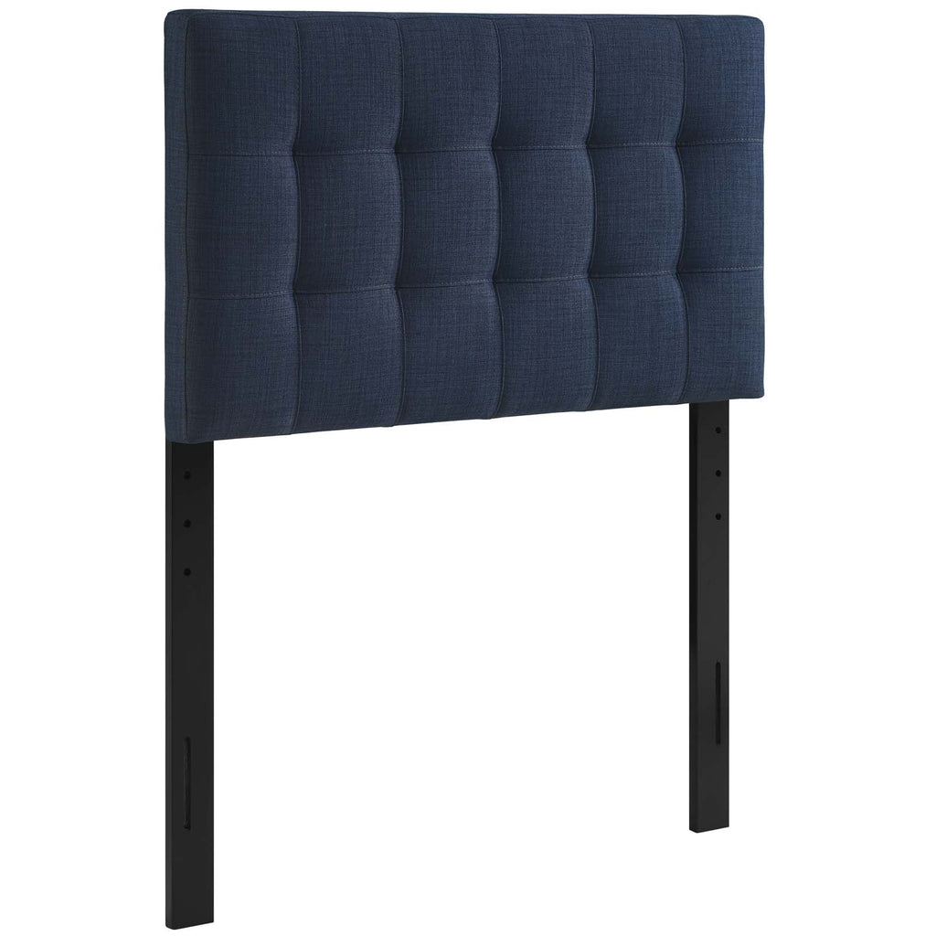 Lily Twin Upholstered Fabric Headboard in Navy