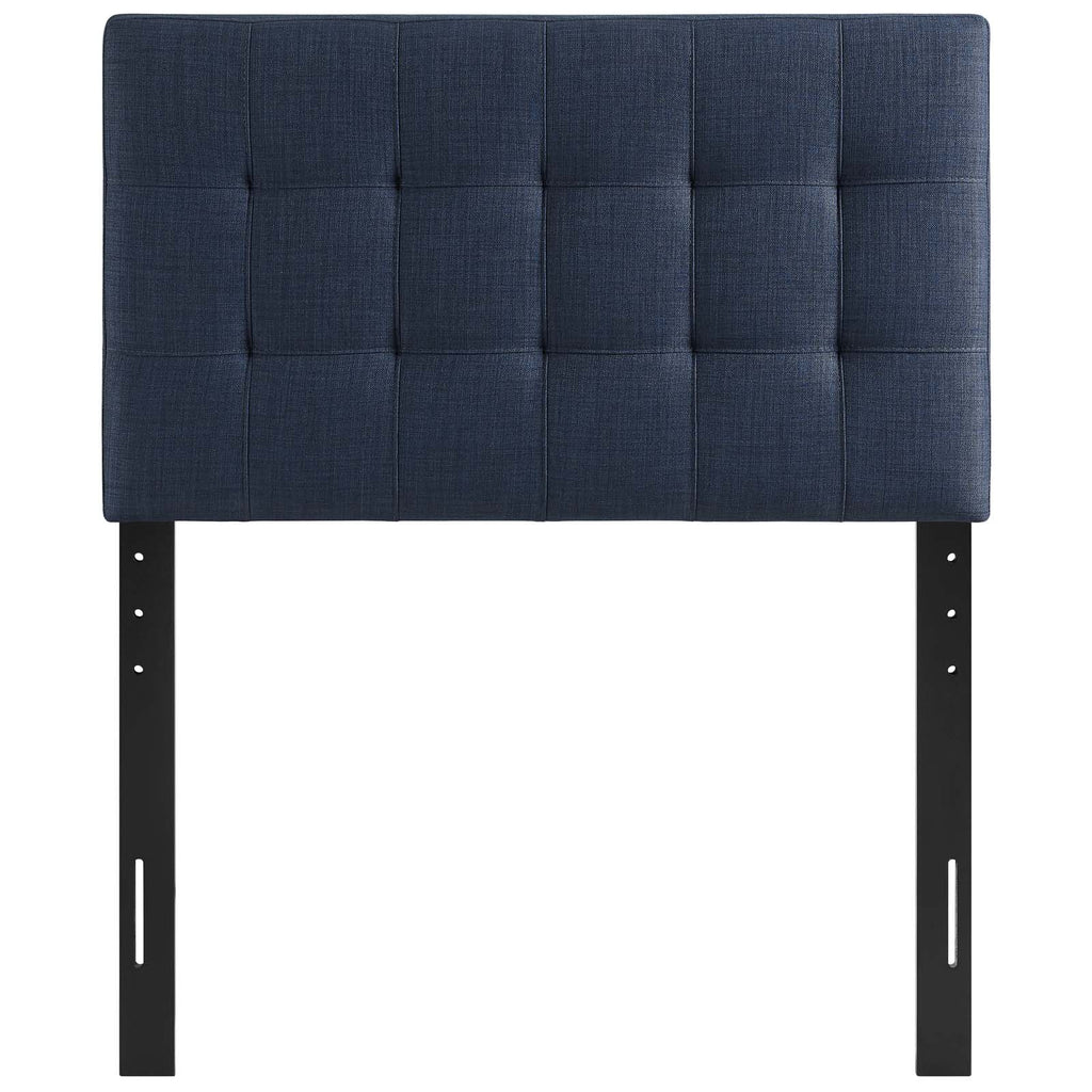 Lily Twin Upholstered Fabric Headboard in Navy