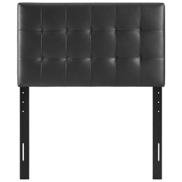 Lily Twin Upholstered Vinyl Headboard in Black