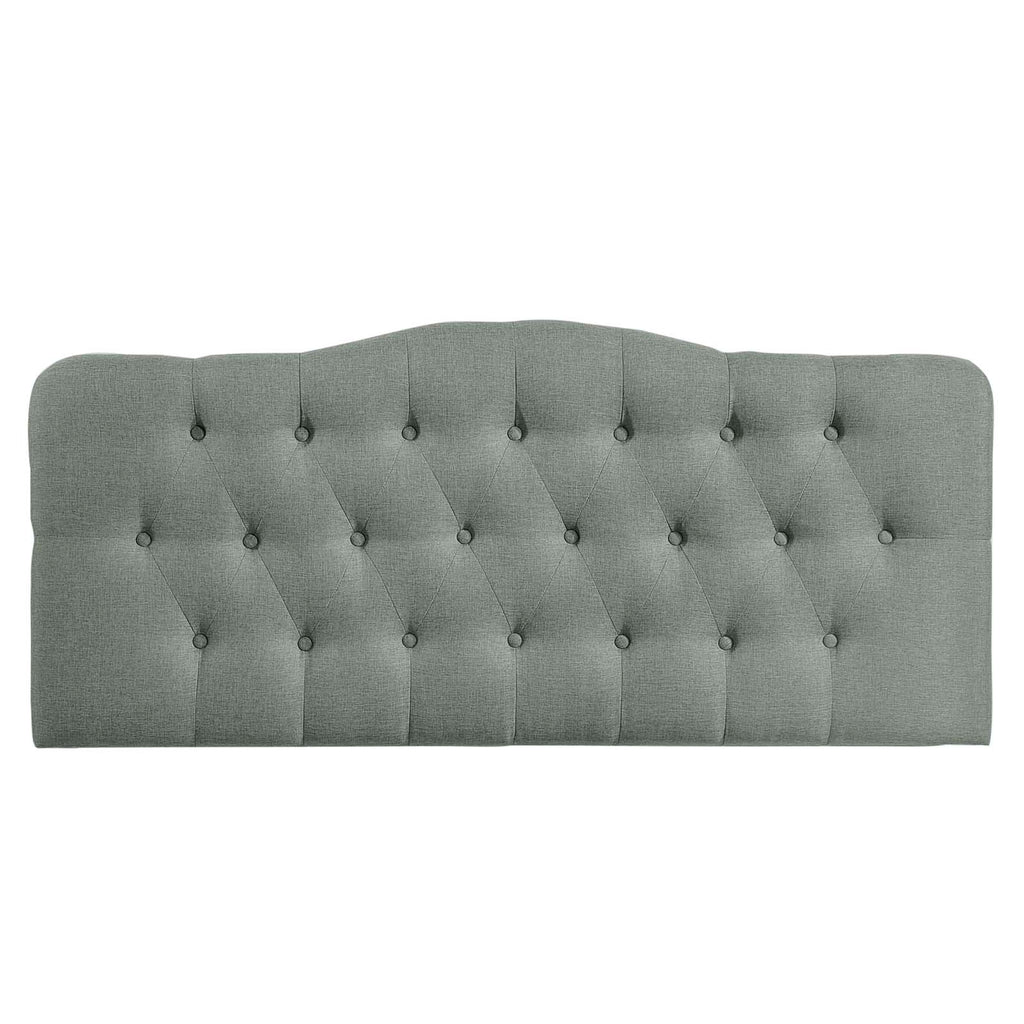 Annabel Full Upholstered Fabric Headboard in Gray