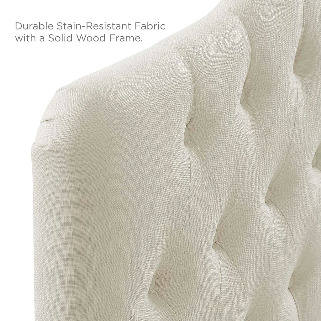 Annabel Full Upholstered Fabric Headboard in Ivory