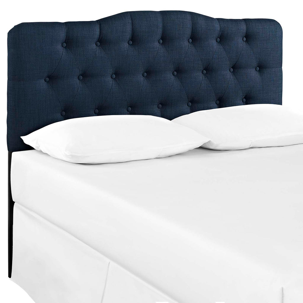 Annabel King Upholstered Fabric Headboard in Navy