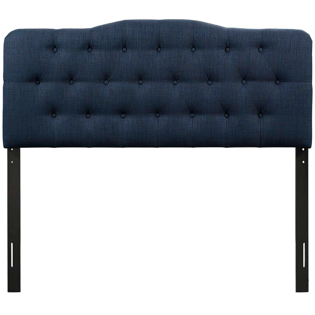 Annabel King Upholstered Fabric Headboard in Navy