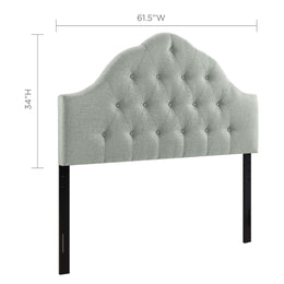 Sovereign Queen Upholstered Fabric Headboard in Gray