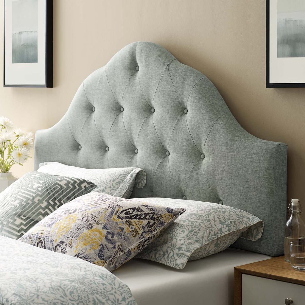 Sovereign Queen Upholstered Fabric Headboard in Gray