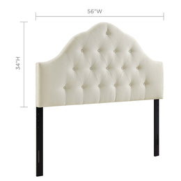 Sovereign Full Upholstered Fabric Headboard in Ivory