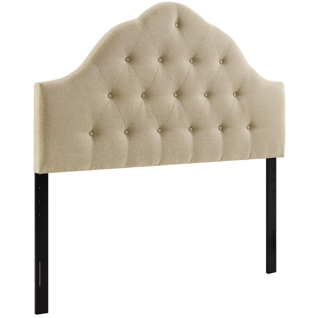 Sovereign King Upholstered Fabric Headboard in Beige