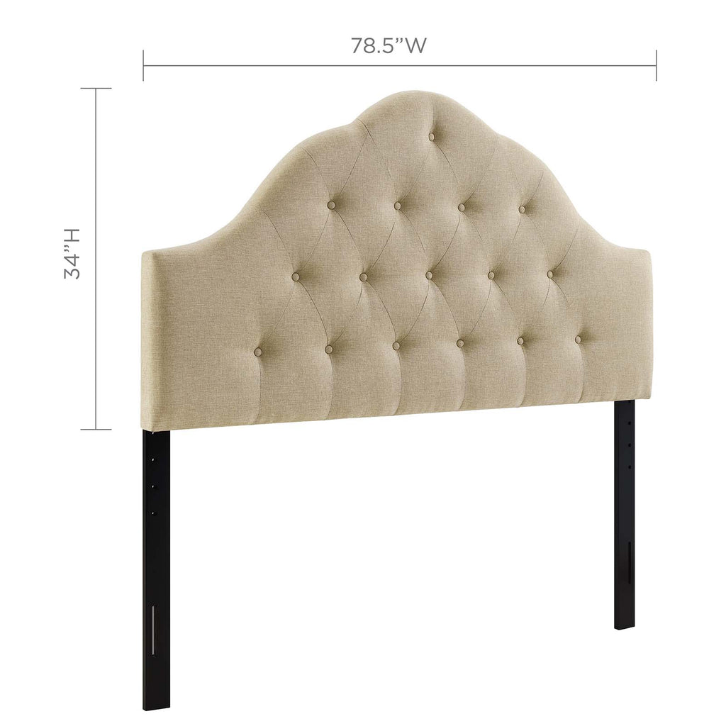 Sovereign King Upholstered Fabric Headboard in Beige