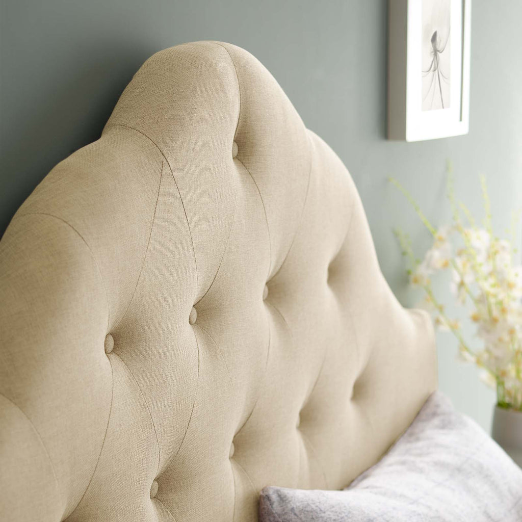 Sovereign King Upholstered Fabric Headboard in Beige