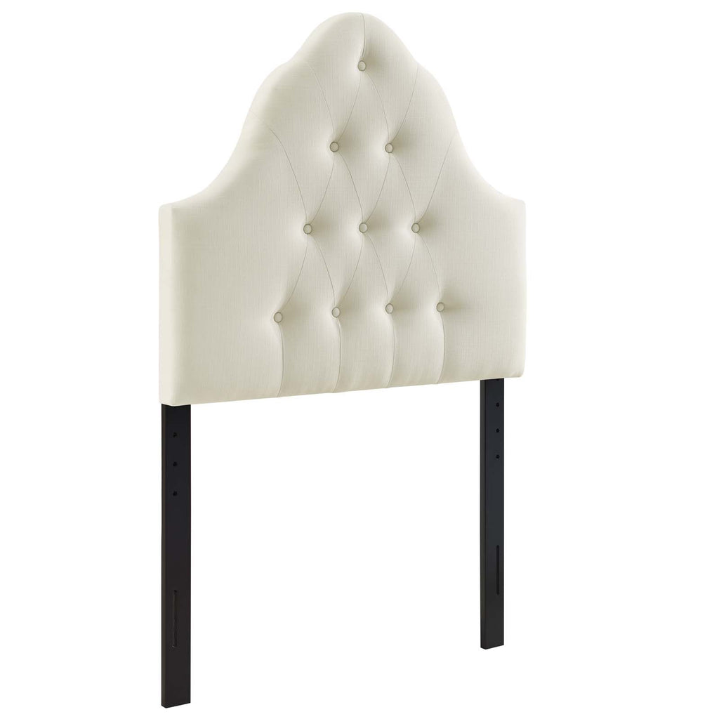 Sovereign Twin Upholstered Fabric Headboard in Ivory