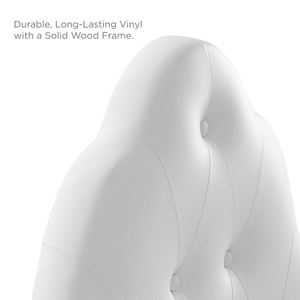 Sovereign Twin Upholstered Vinyl Headboard in White