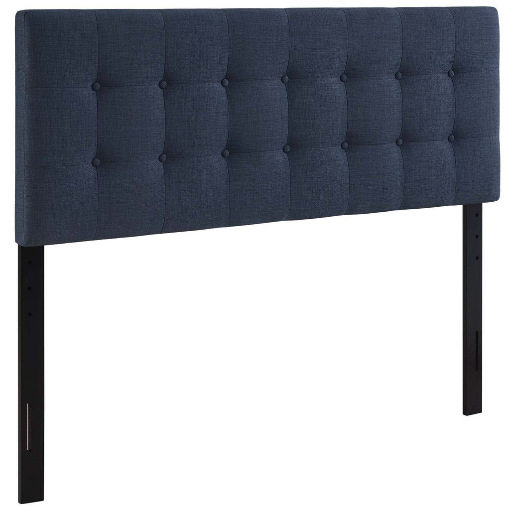 Emily Full Upholstered Fabric Headboard in Navy