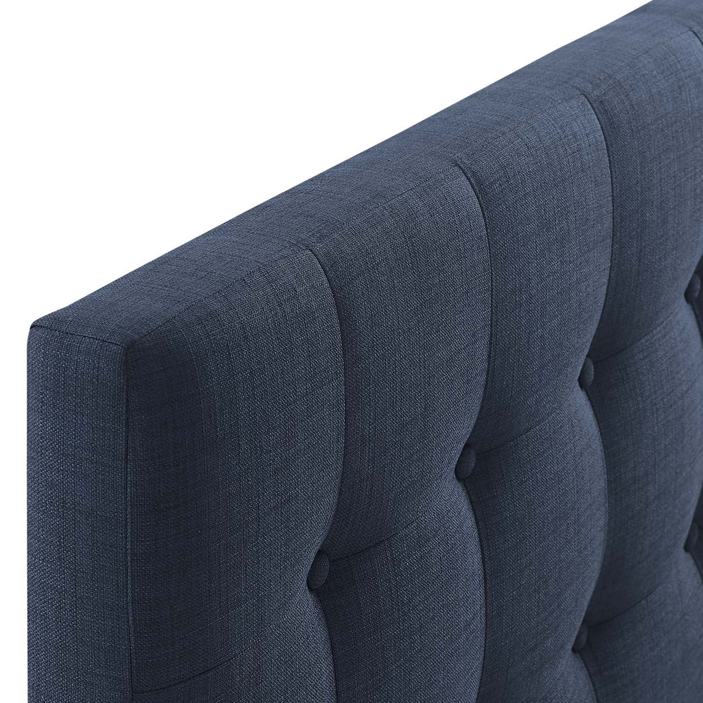 Emily Full Upholstered Fabric Headboard in Navy