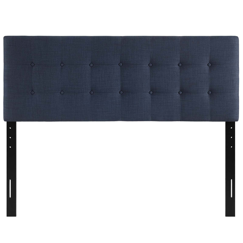 Emily Full Upholstered Fabric Headboard in Navy