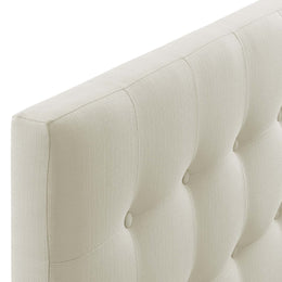 Emily King Upholstered Fabric Headboard in Ivory