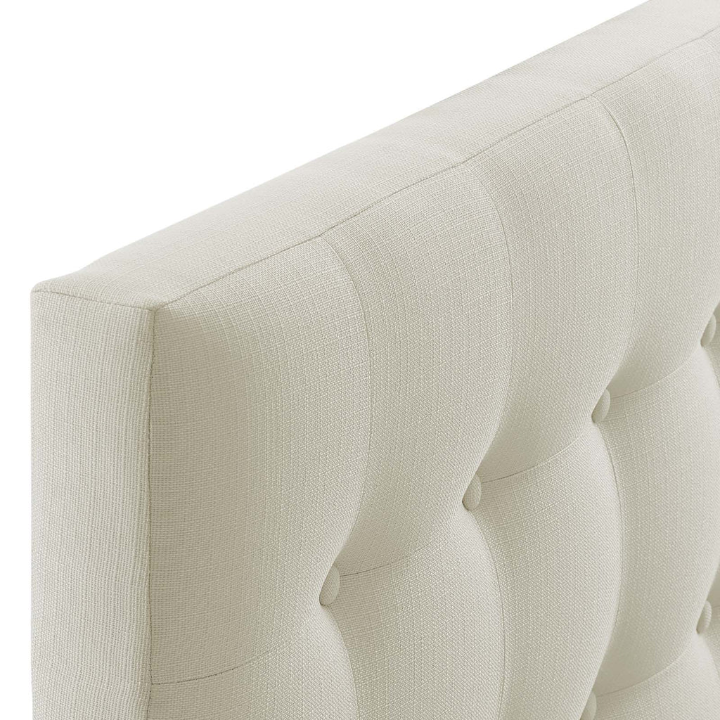 Emily Twin Upholstered Fabric Headboard in Ivory